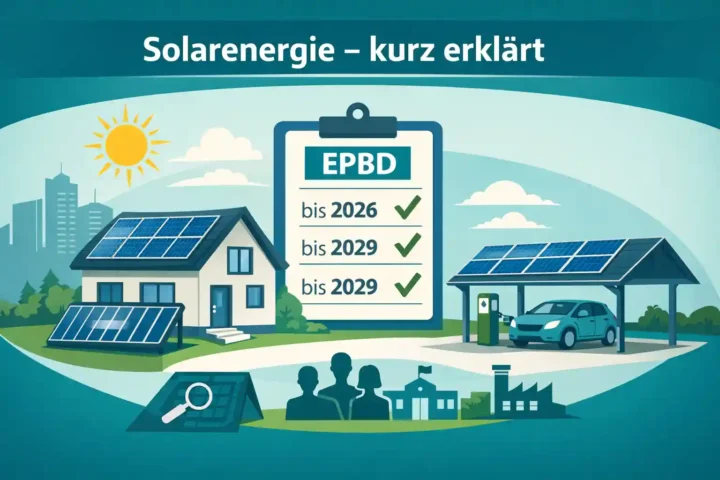 Solarenergie auf Wohn- und Nichtwohngebäuden mit Solarpaneelen – Umsetzungspflichten nach EPBD